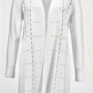 Joseph Ribkoff Openwork Jacket White Size M , New with Tags # 031947